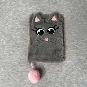 Justice Girl’s Cat Fuzzy Plush Notebook Journal Book